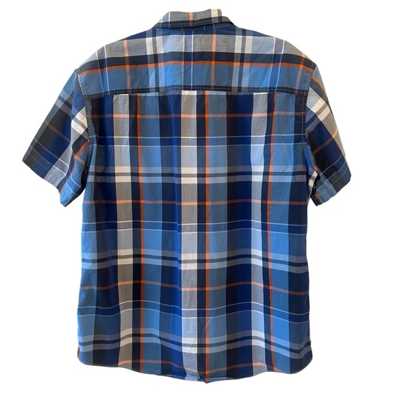 Ecko Unlimited Blue and Orange Plaid Button Down Shirt Y2K Cotton XL - Picture 6 of 7